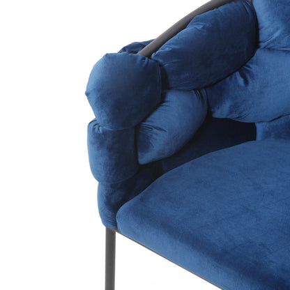 Debra Blue Velour Dining Chair