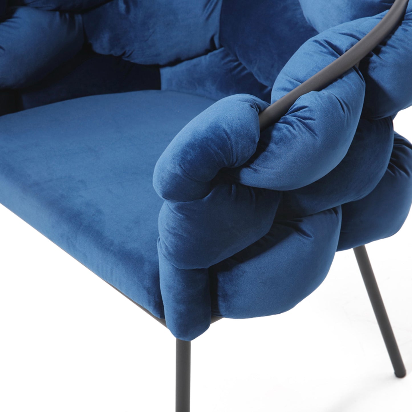 Debra Blue Velour Dining Chair