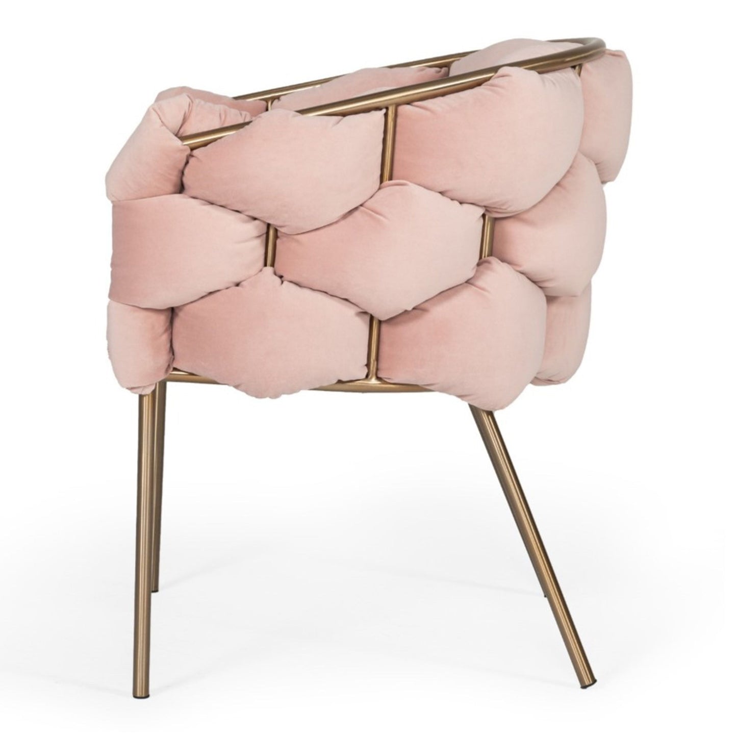 Debra Pink Velvet Upholstered Dining Chair