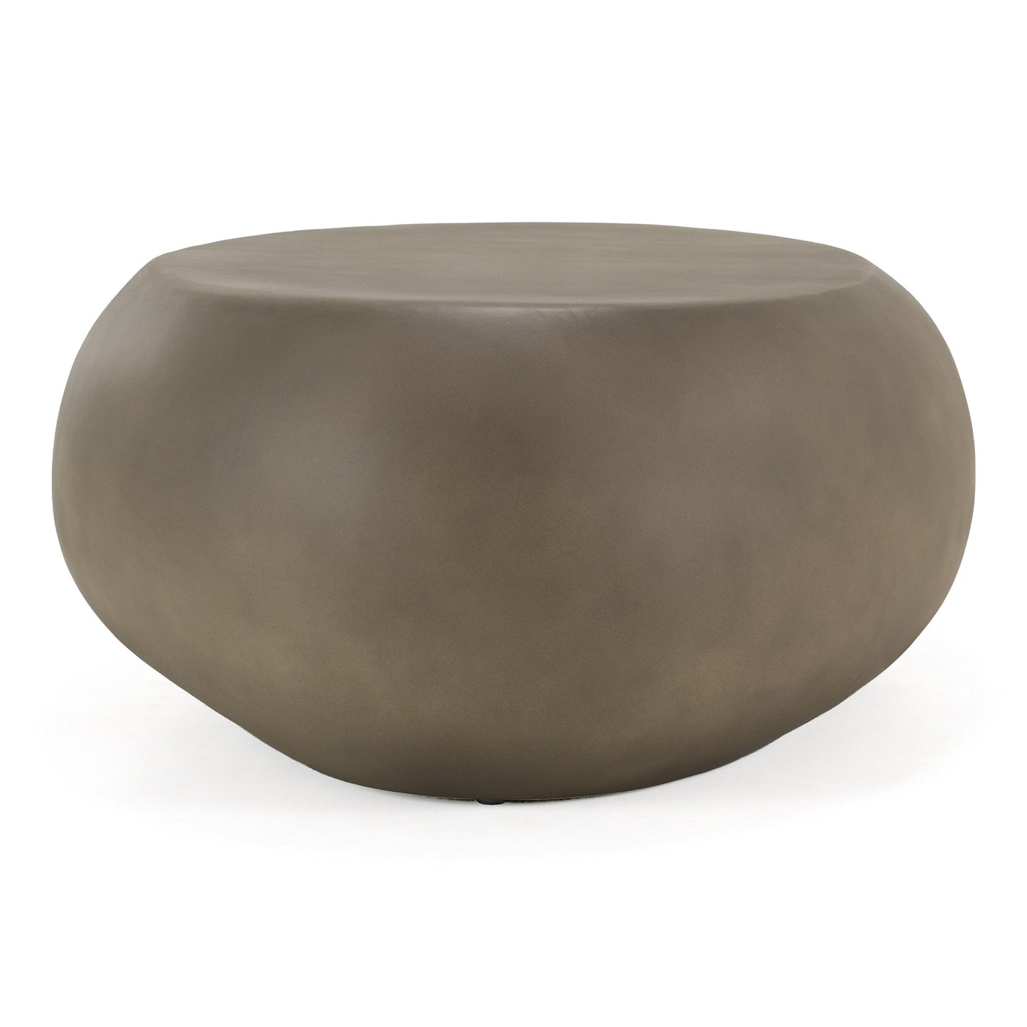 Denny Modern Grey Fiberform Large Oval Coffee Table