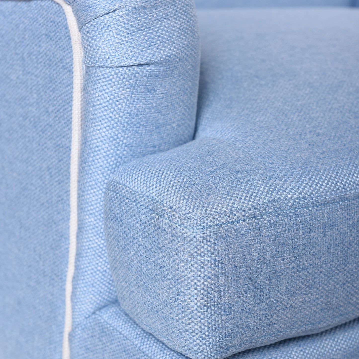 Dann Foley Lifestyle Baby Blue Upholstered Accent Chair on Casters