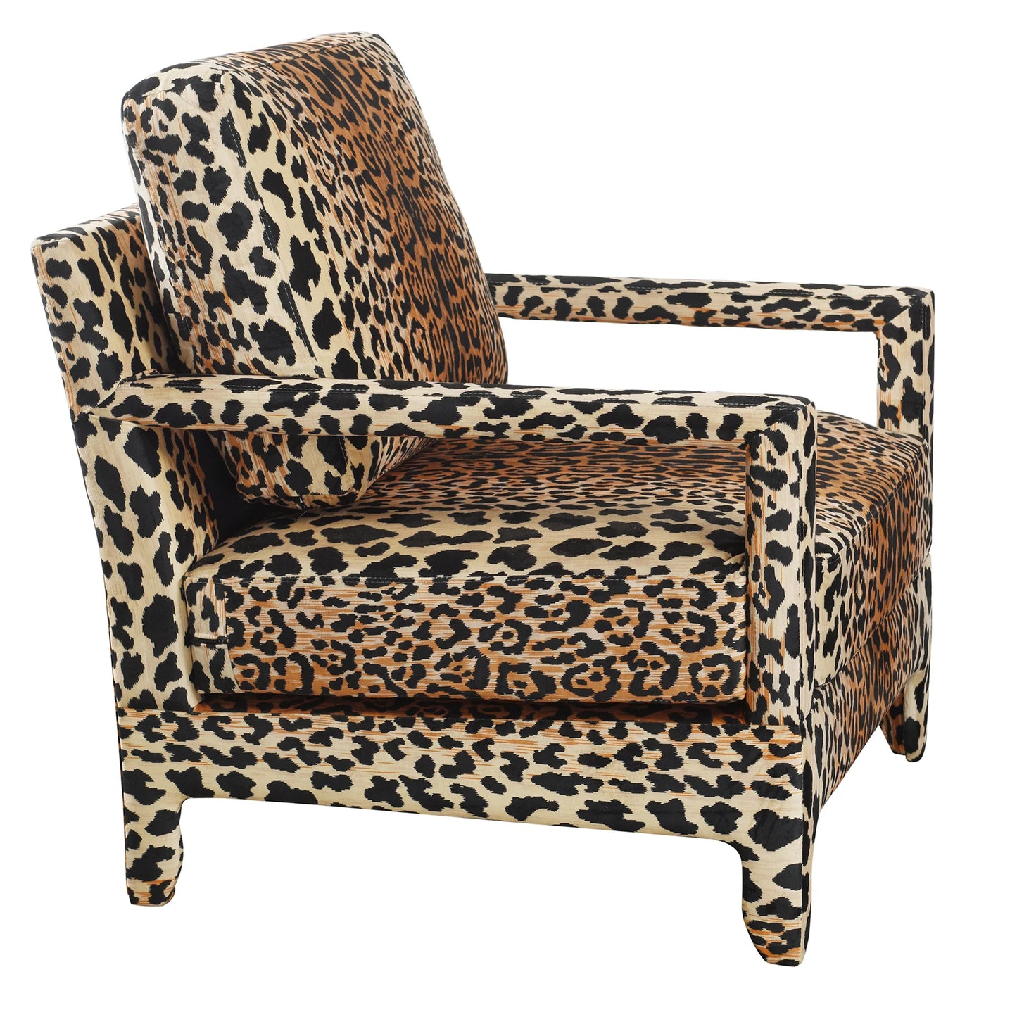 Dann Foley Lifestyle Lounge Chair Covered Cheetah Print Fabric