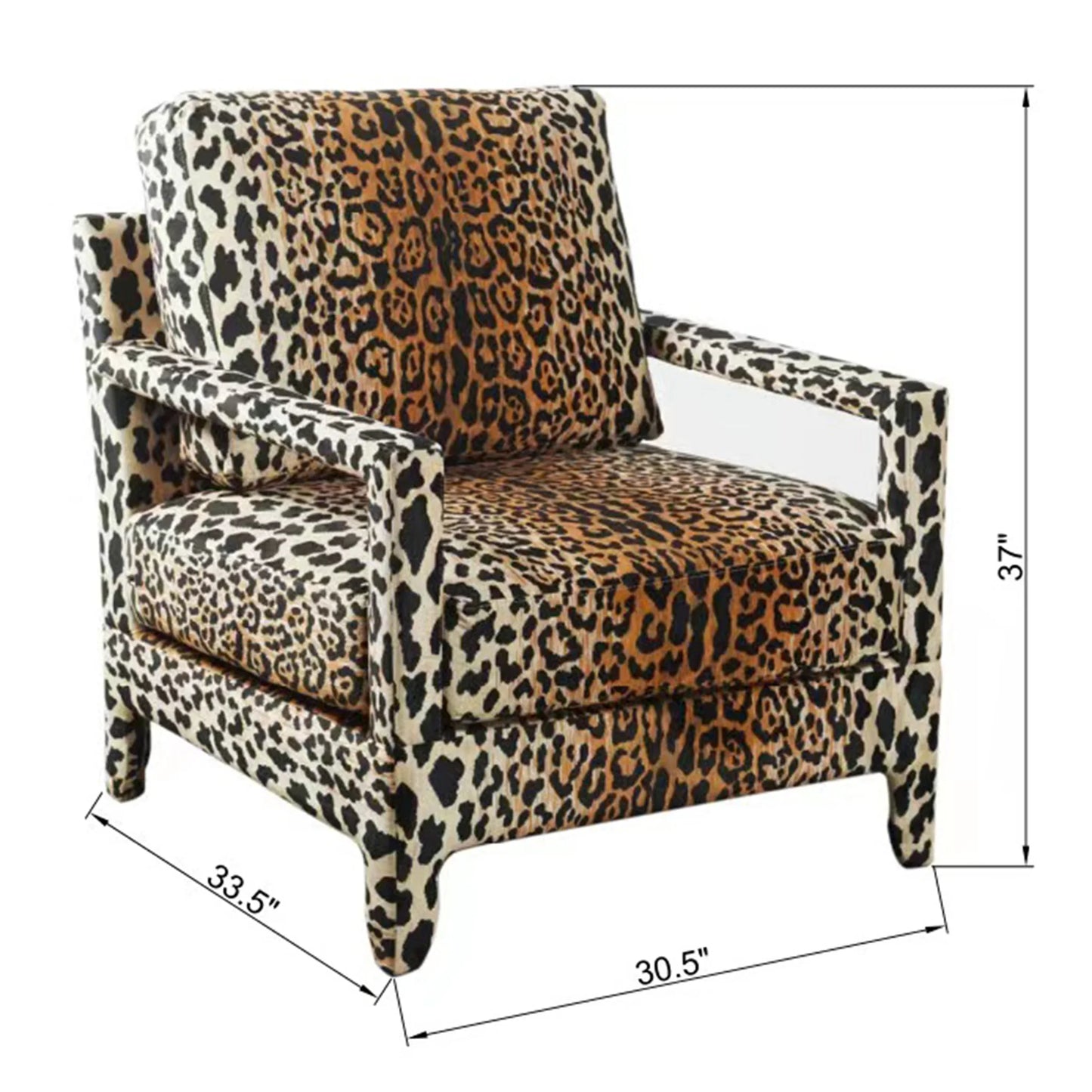 Dann Foley Lifestyle Lounge Chair Covered Cheetah Print Fabric