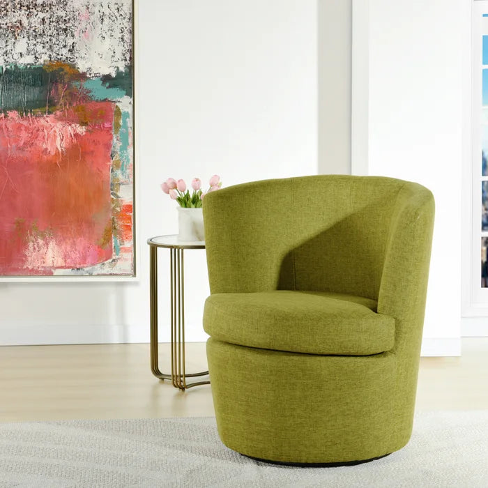 Modern Lemongrass Swivel Chair by Dann Foley – Stylish Living Room Seating