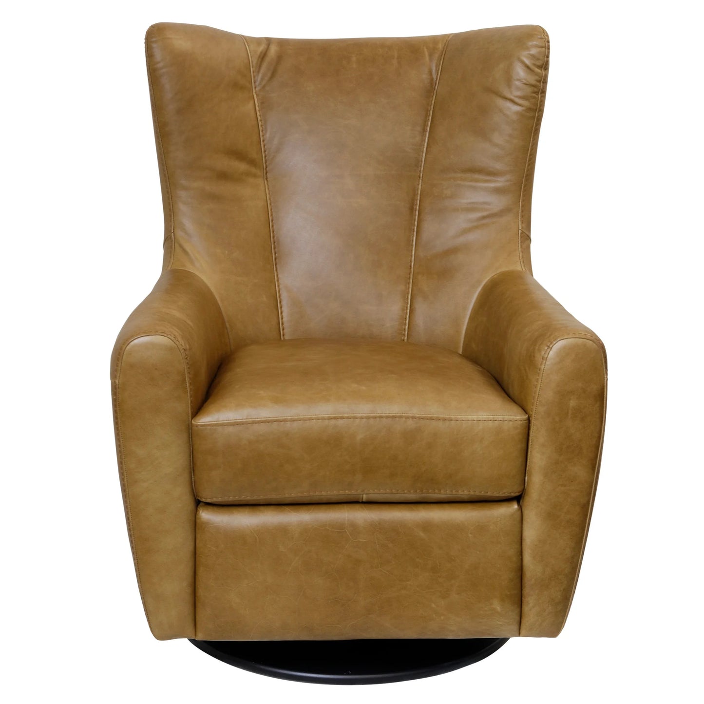 Dann Foley Lifestyle Genuine Italian Leather Swivel Arm Chair