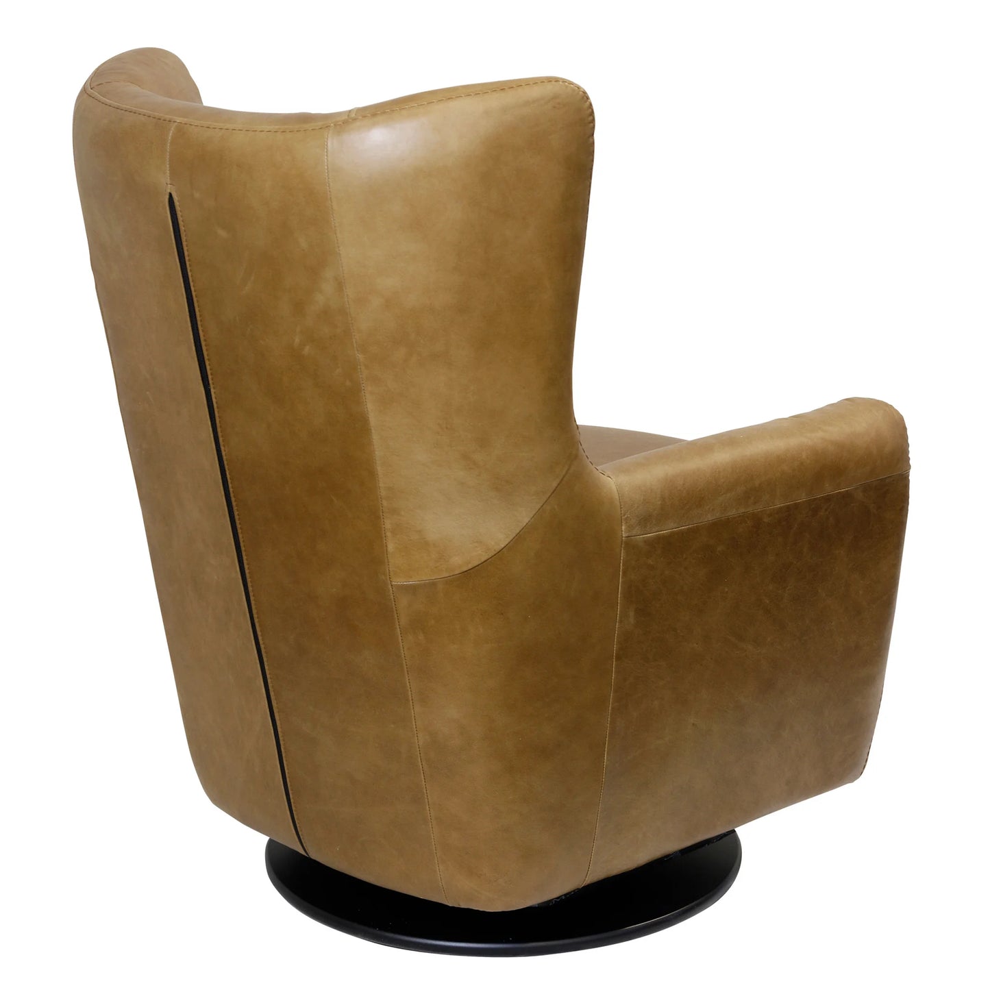 Dann Foley Lifestyle Genuine Italian Leather Swivel Arm Chair