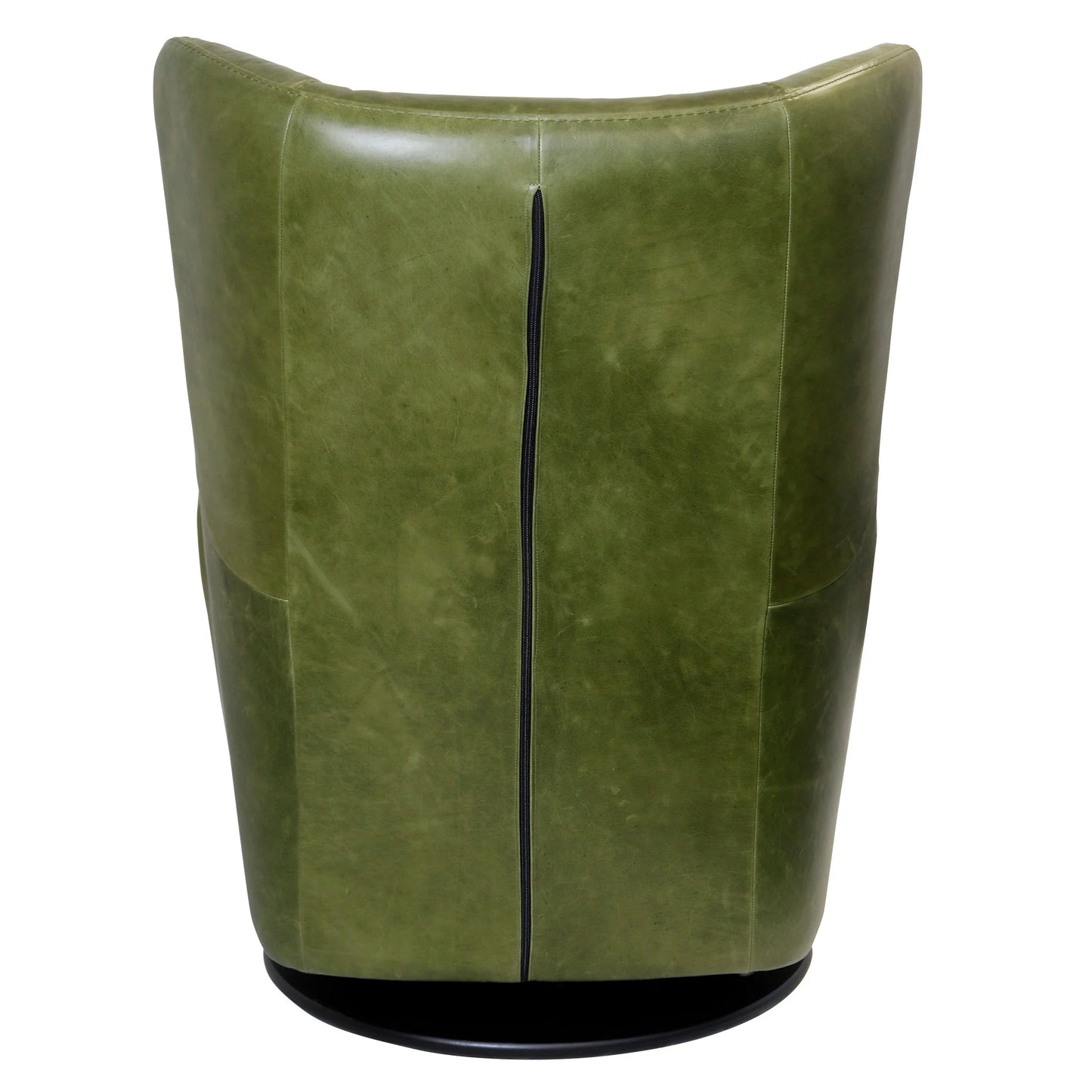 Dann Foley Lifestyle Green Genuine Italian Leather Swivel Arm Chair