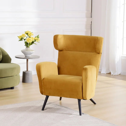 Stylish Mustard Armchair – Trendy Modern Accent Chair for Your Home