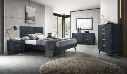Modrest Diana Modern Grey Ash Bedroom Set – Sleek Contemporary Design with Elegant Finishes