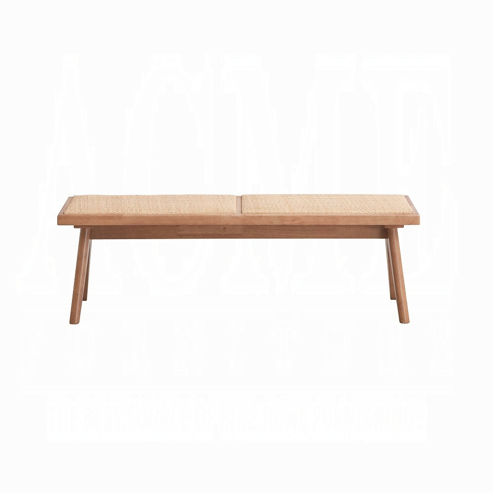 Velentina Rattan & Natural Finish Bench