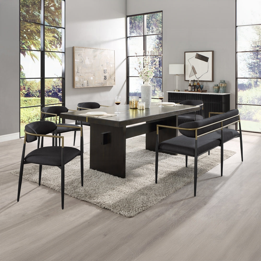 Jaramillo Black Finish Dining Table