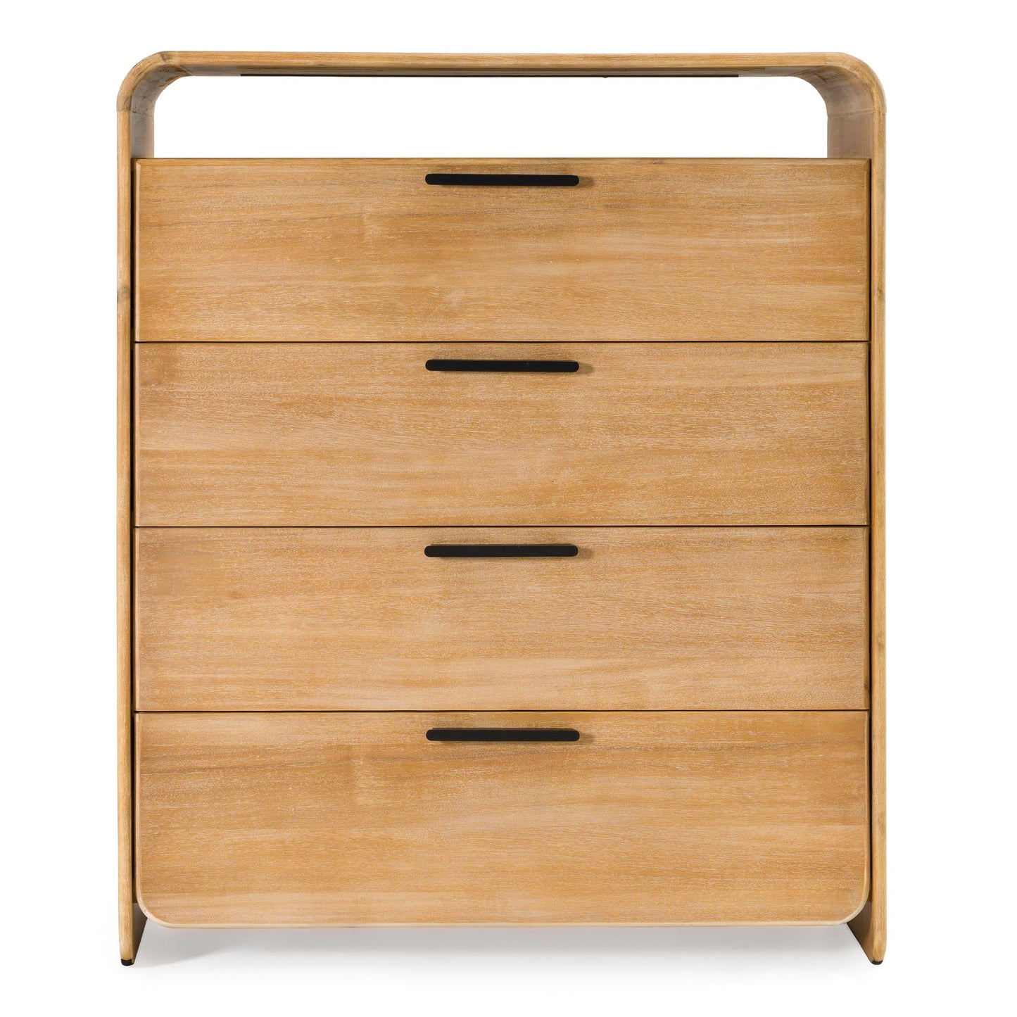 Modrest Dresden Modern Chest – Natural Acacia Wood Storage Dresser - Contemporary Bedroom Storage