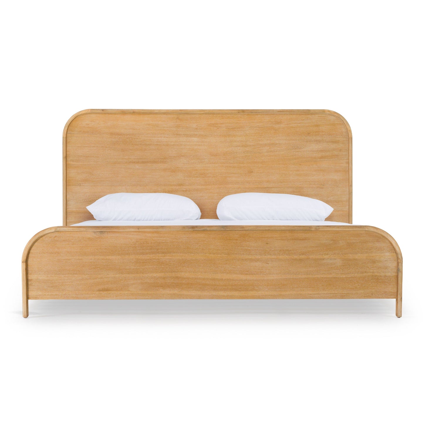 Modrest Dresden Modern Bed – Solid Natural Acacia Wood - Contemporary Bedroom Furniture