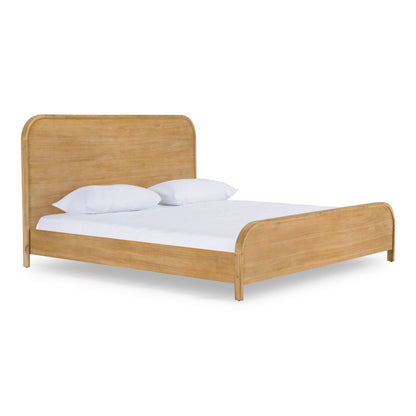 Modrest Dresden Modern Bed – Solid Natural Acacia Wood - Contemporary Bedroom Furniture