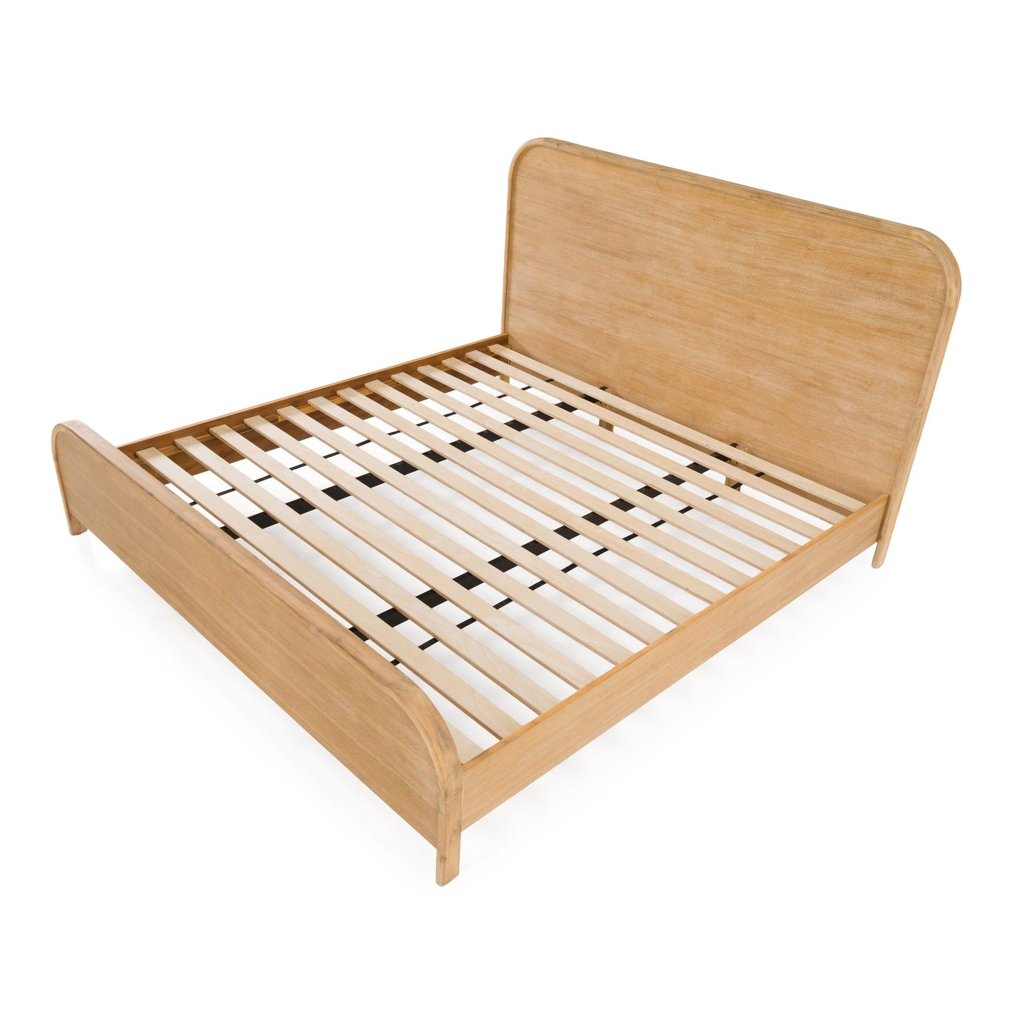 Modrest Dresden Modern Bed – Solid Natural Acacia Wood - Contemporary Bedroom Furniture