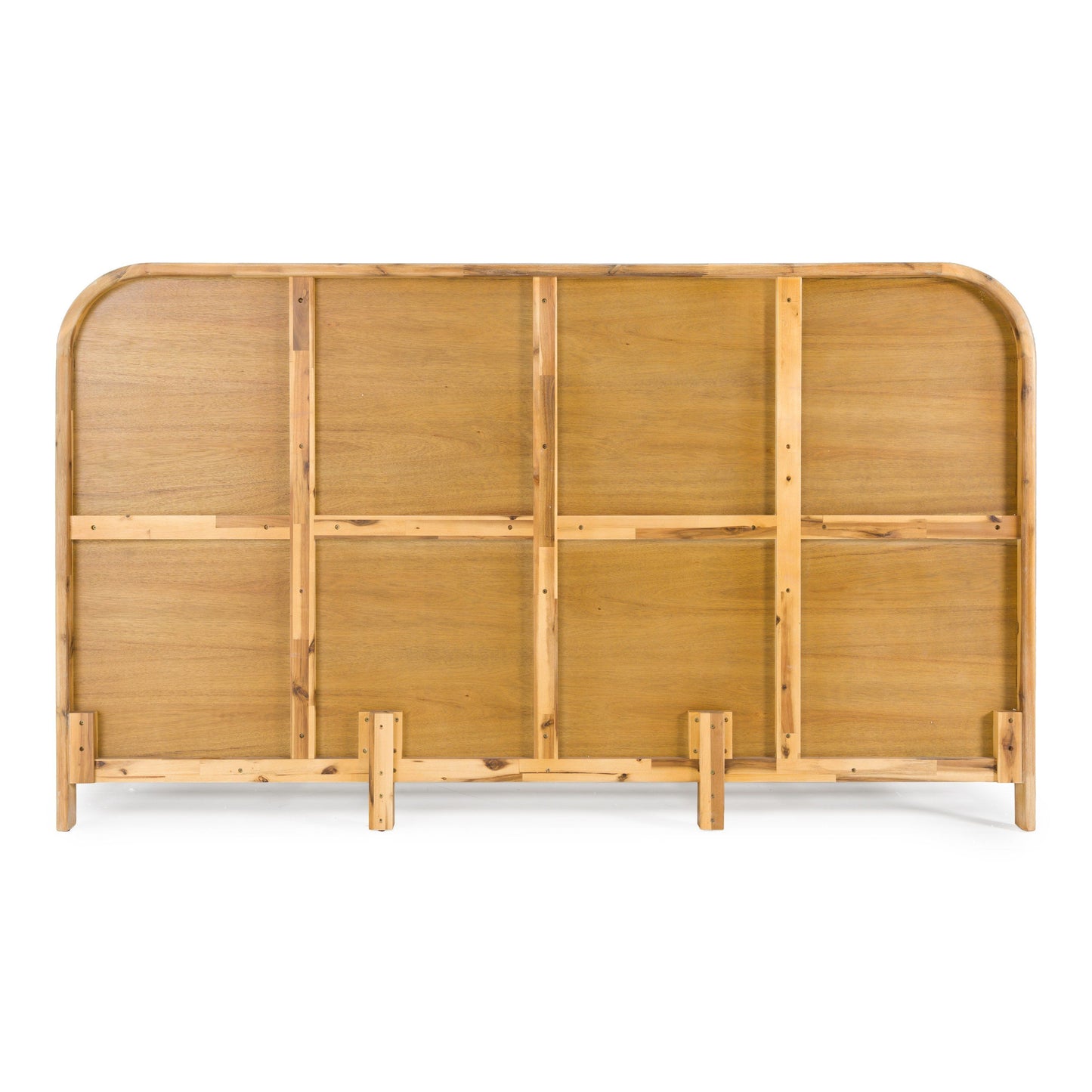 Modrest Dresden Modern Bed – Solid Natural Acacia Wood - Contemporary Bedroom Furniture