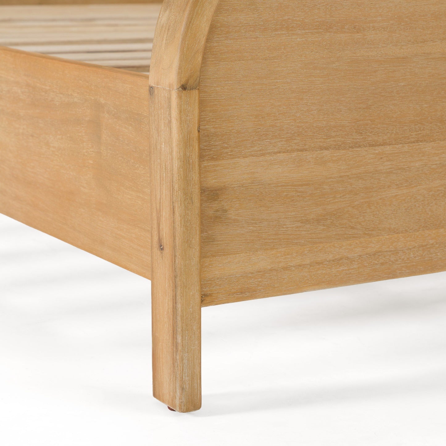 Modrest Dresden Modern Bed – Solid Natural Acacia Wood - Contemporary Bedroom Furniture