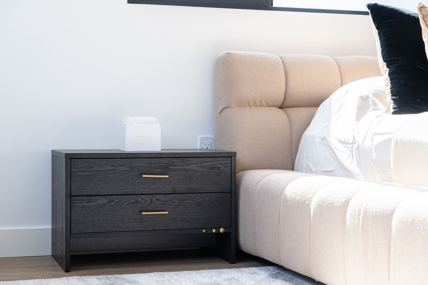 Wales Grey Ash Two Drawer Nightstand