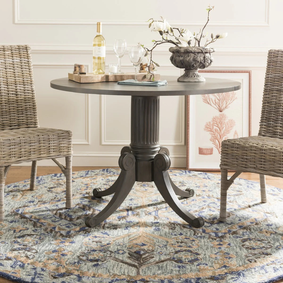 Forest Dining Table - Space-Saving Style with Drop Leaf Function