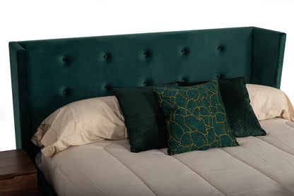 Durango Leaf Green Velvet Platform Bed