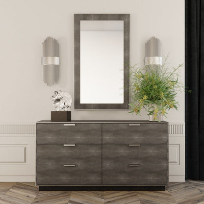 Dynasty Shagreen Six-Drawer Dresser