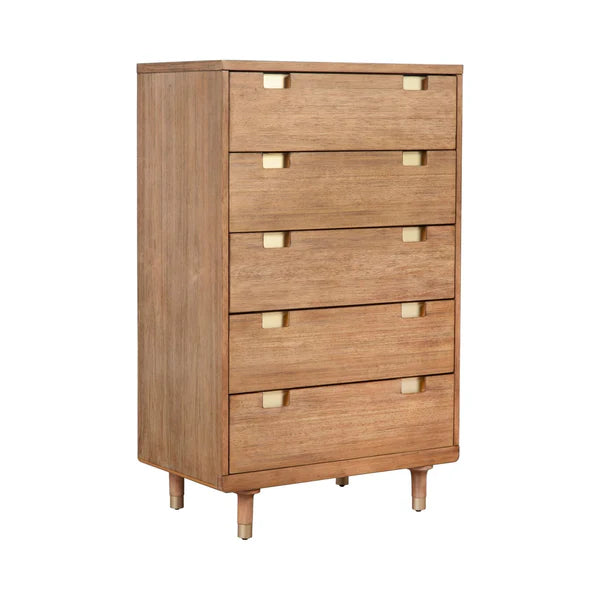 Easton Five Drawer Chest: Modern Storage with Sleek, Clean Lines