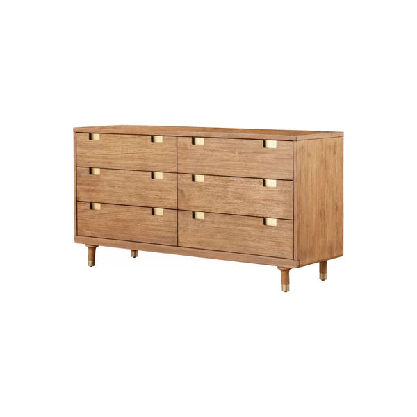 Easton Six Drawer Dresser: Modern Elegance with Ample Storage