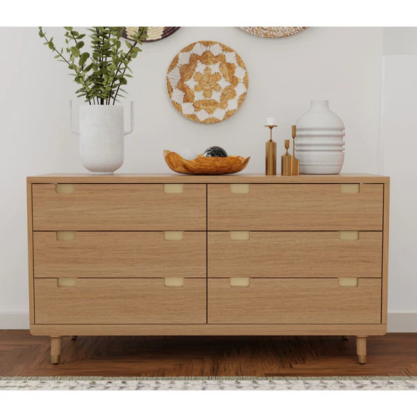 Easton Six Drawer Dresser: Modern Elegance with Ample Storage