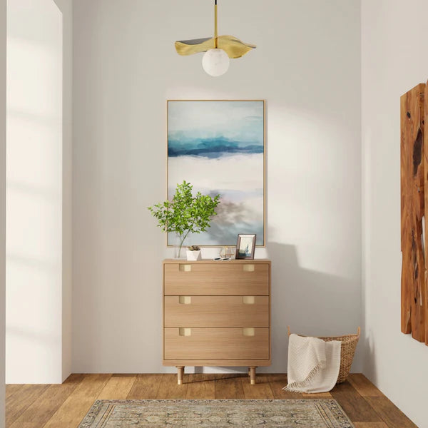 Easton Three Drawer Small Chest: Modern Storage in a Compact Design