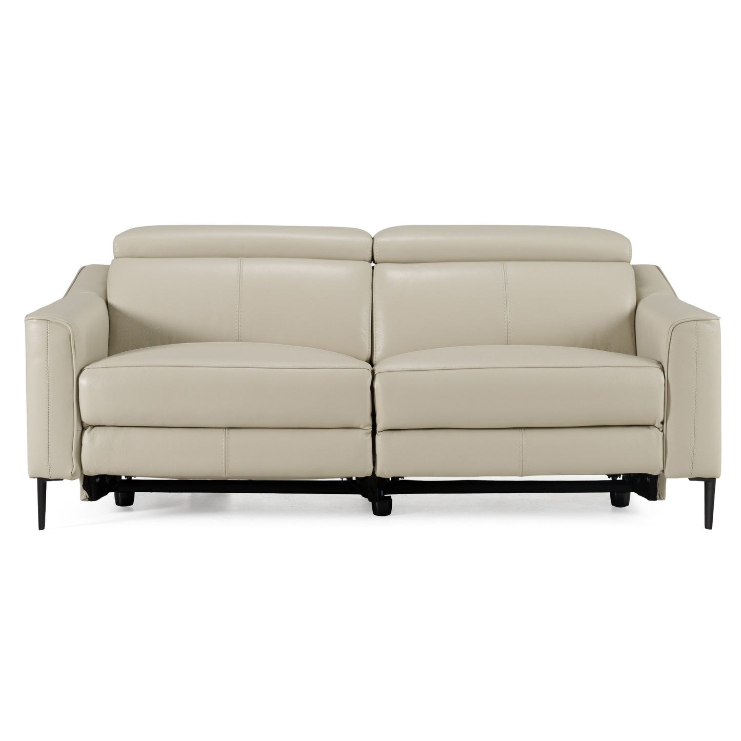 Eden Grey Leather Power Reclining Sofa