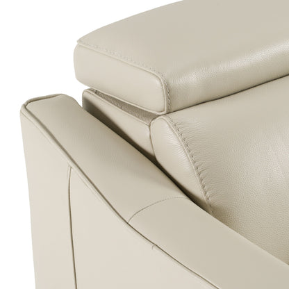 Eden Grey Leather Power Reclining Sofa
