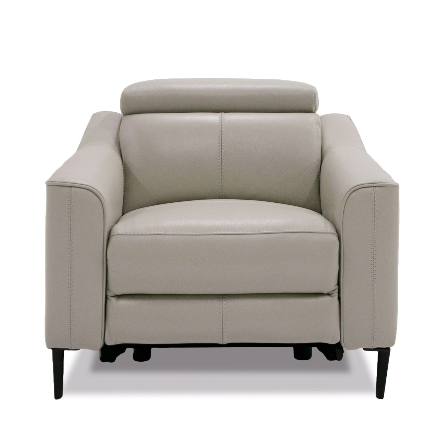 Eden Grey Leather Power Reclining Armchair