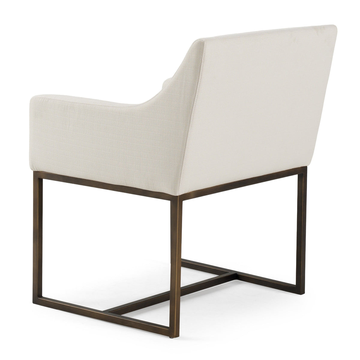 Elijah Off White and Copper Antique Brass Dining Chair