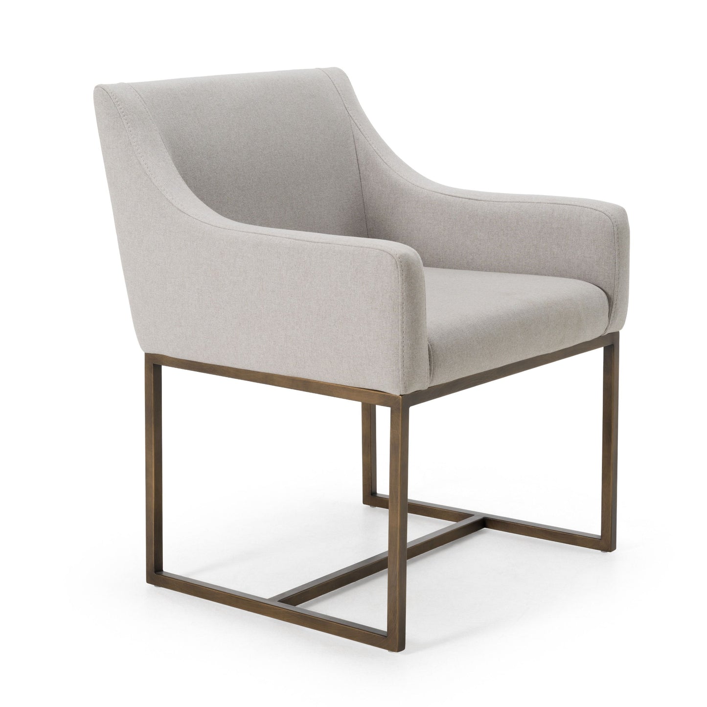 Elijah Grey and Copper Antique Brass Dining Chair