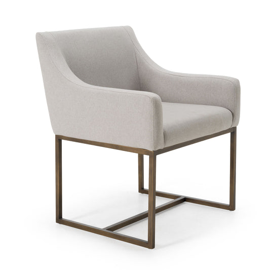 Elijah Grey and Copper Antique Brass Dining Chair