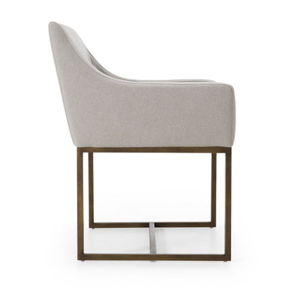 Elijah Grey and Copper Antique Brass Dining Chair