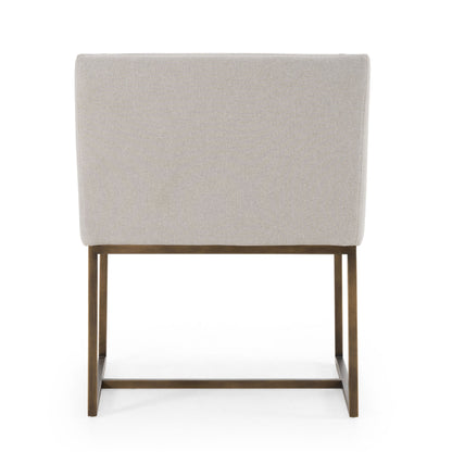 Elijah Grey and Copper Antique Brass Dining Chair