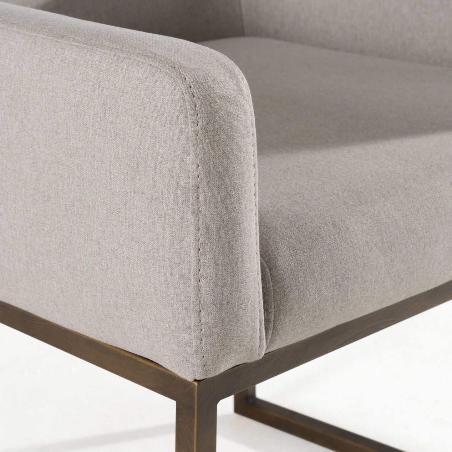 Elijah Grey and Copper Antique Brass Dining Chair