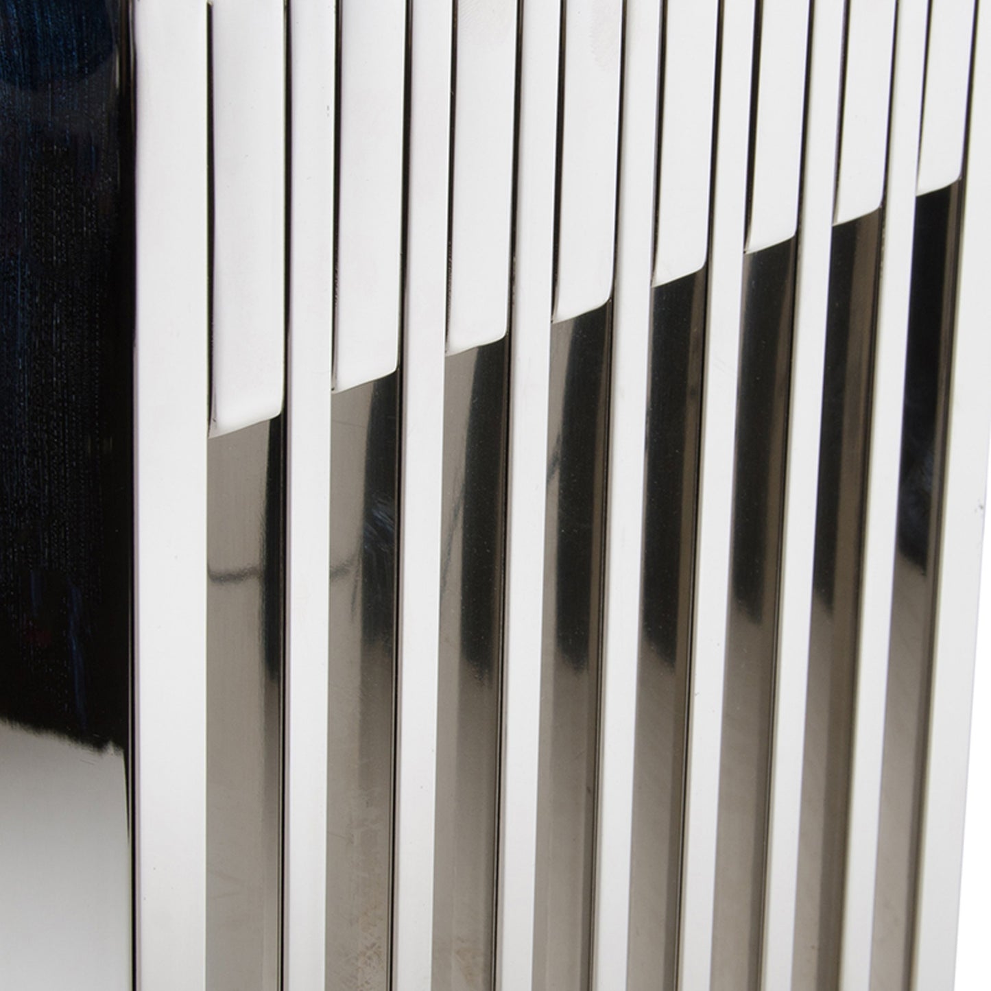 Elise White Leatherette Dining Chair with Stainless Steel Frame
