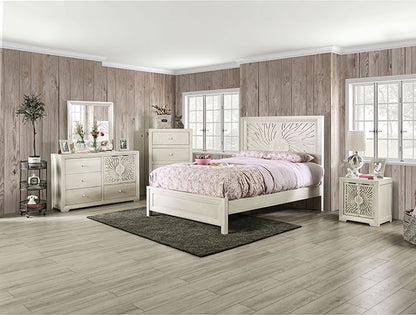 Geneva Ivory Contemporary Bed