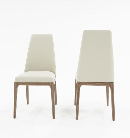 Modrest Encino Modern Grey & Walnut Dining Chair (Set of 2)