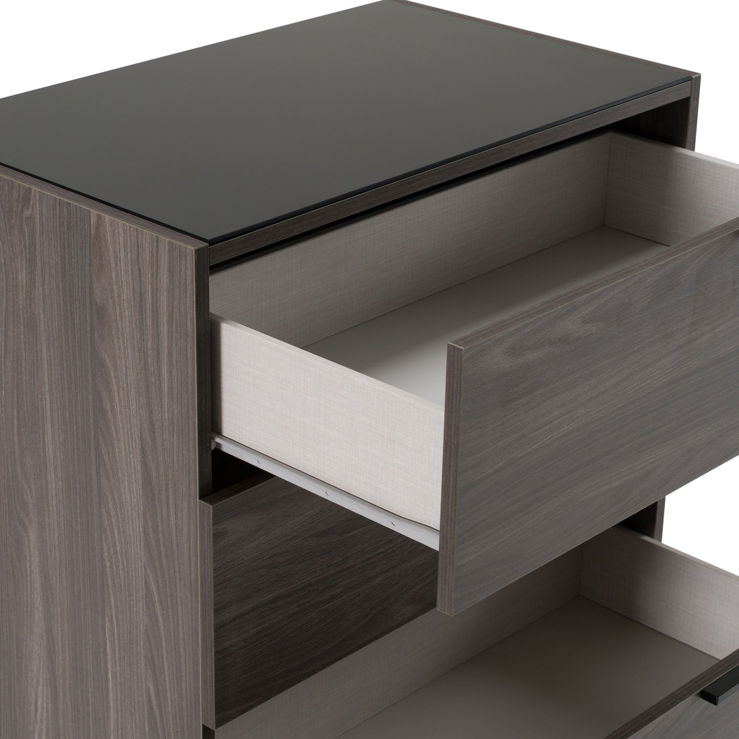 Enzo Italian Grey Oak Five Drawers Chest