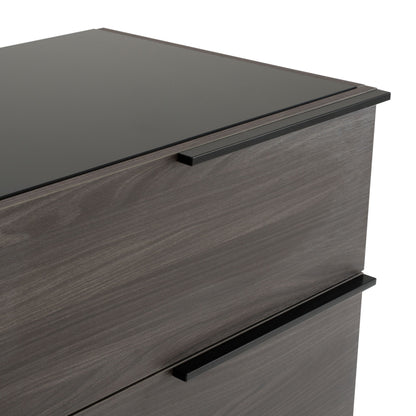 Enzo Italian Grey Oak Five Drawers Chest