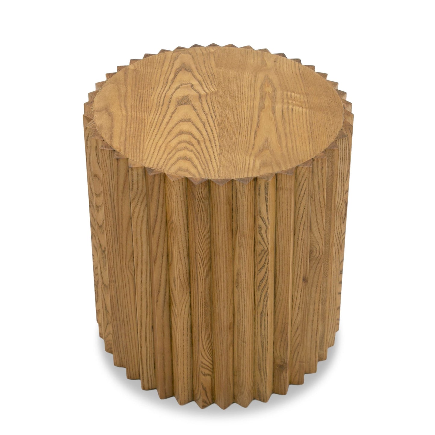 Modrest Espana Modern Walnut Round End Table for Stylish and Functional Living Room Décor