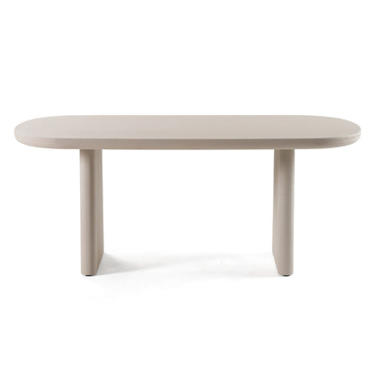 Modrest Evermore Modern Grey Faux Cement Oval Dining Table – Contemporary Dining Room Furniture