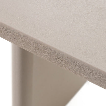 Modrest Evermore Modern Grey Faux Cement Oval Dining Table – Contemporary Dining Room Furniture