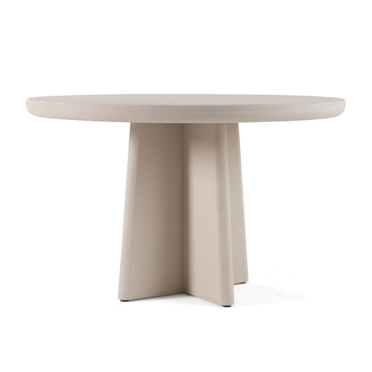 Modrest Evermore - Modern Grey Faux Cement Round Dining Table