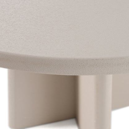 Modrest Evermore Modern Grey Faux Cement Round Dining Table Industrial-Chic Design with Contemporary Elegance for Stylish Dining Spaces