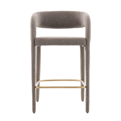 Modrest Faerron - Modern Grey Fabric Counter Chair