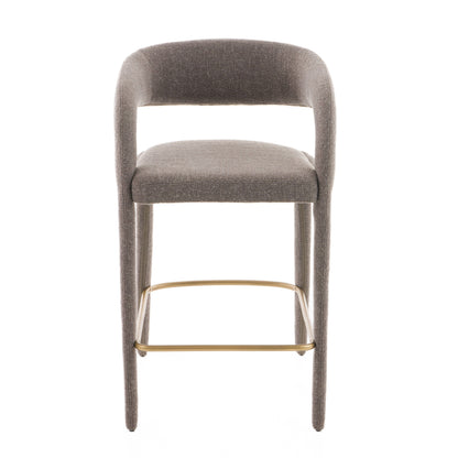 Modrest Faerron - Modern Grey Fabric Counter Chair